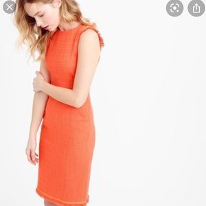 NWT jcrew textures sheath dress white